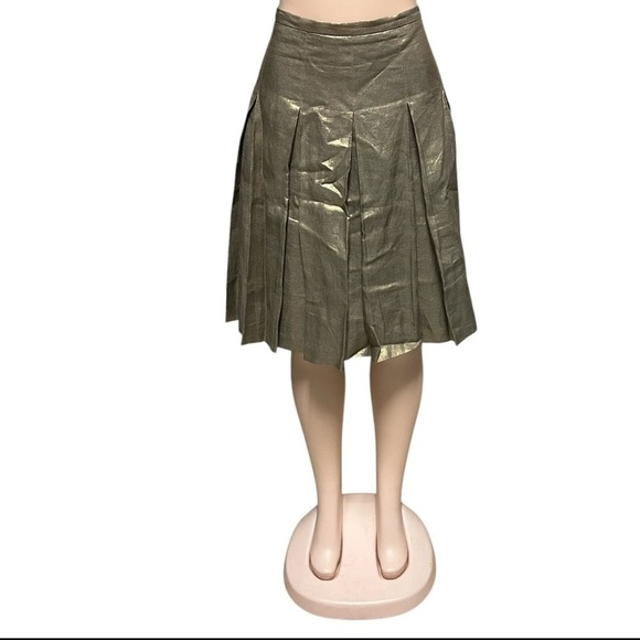 Burberry Gold A-Line Skirt - Picture 2 of 9